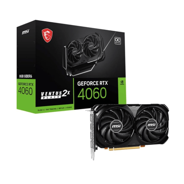 MSI GeForce RTX 4060 VENTUS 2X BLACK 8G OC Gaming Graphics Card