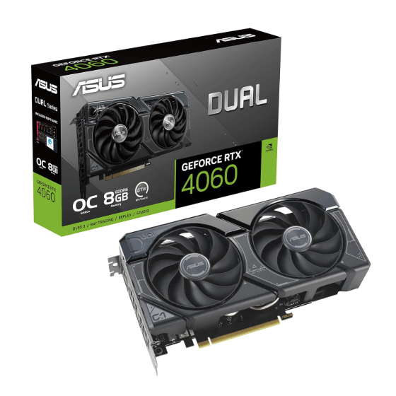 ASUS Dual GeForce RTX™ 4060 OC Edition 8GB GDDR6 Gaming Graphics Card